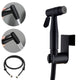 Handheld Bidet Sprayer for Toilet- Matte Black Stainless Steel Cold Water Sprayer with T- Valve
