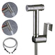 Stainless Handheld Bidet Sprayer- Brushed Nickel Toilet Sprayer with T- Valve