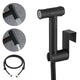 Matte Black Handheld Bidet Sprayer for Toilet- Stainless Steel Hand Bidet with T- Valve