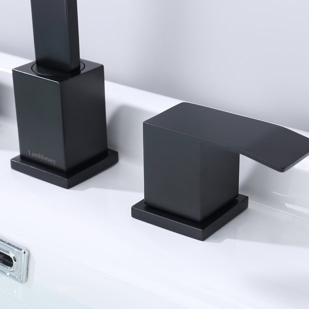 Lambloraey 3 Hole Bathroom Faucet wiht cUPC Supply Hose