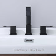Lambloraey 3 Hole Bathroom Faucet wiht cUPC Supply Hose