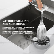 Chrome Kitchen Sink Glass Rinser, Bottle Washer for Kitchen Sink, Bar Glass Rinser Kithen Sink Accessories