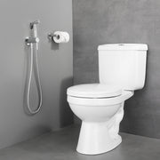 Chrome Handheld Bidet Sprayer for Toilet Warm Water, Stainless Steel Polished Silver Bidet Hand Held Sprayer with Brass Hot and Cold Mixing Valve