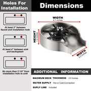 Glass Rinser for Sink Brushed Nickel, Kitchen Sink Glass Rinser, Baby Bottle Washer for Sink, Cup Rinser Kitchen Sink Accessories