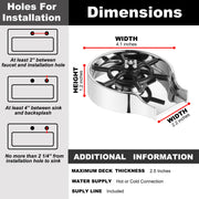 Chrome Kitchen Sink Glass Rinser, Bottle Washer for Kitchen Sink, Bar Glass Rinser Kithen Sink Accessories