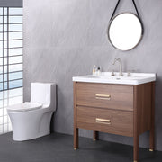 Brushed Nickel Double Handle Bathroom Faucet for Sink 3 Hole with Supply Hose and Pop Up Drain Assembly (With Over Flow)