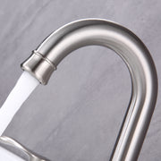 Brushed Nickel Double Handle Bathroom Faucet for Sink 3 Hole with Supply Hose and Pop Up Drain Assembly (With Over Flow)